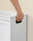 Shoe Bench - Wood - Cloud White - Adjustable Interior Divider and Folding Door