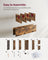 Shoe Rack Bench - Engineered Wood - Rustic and Caramel Brown - 15 Open Storage Compartments with Cushion
