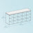 Entryway Storage Bench - 15 Open Compartments - Upholstered Fabric - White and Grey