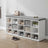 Entryway Storage Bench - 15 Open Compartments - Upholstered Fabric - White and Grey