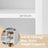 Entryway Storage Bench - 15 Open Compartments - Upholstered Fabric - White and Grey