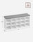 Shoe Rack - Wood and Foam - White and Dove Grey - with Seat Cloud