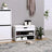 Shoe Bench - Wood - White and Gray - Padded Seat with Storage Compartments