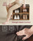 Shoe Storage Bench - Engineered Wood - Rustic Brown - Padded Seat with 4 Compartments and 2 Adjustable Shelves