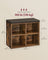 Shoe Storage Bench - Engineered Wood - Rustic Brown - Padded Seat with 4 Compartments and 2 Adjustable Shelves