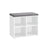 Shoe Storage Bench - Wood - Cloud White - Padded Seat with Adjustable Shelves