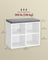 Shoe Storage Bench - Wood - Cloud White - Padded Seat with Adjustable Shelves