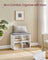 Shoe Storage Bench - Wood - Cloud White - Padded Seat with Adjustable Shelves