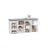 Open Compartments Shoe Bench - E1-Grade Wood and Foam Padding - White Frame