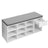 Open Compartments Shoe Bench - E1-Grade Wood and Foam Padding - White Frame