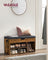 Shoe Bench - Wood - White - 3 Compartments with Storage Seat and Hidden Chest