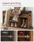 Shoe Bench - Wood - White - 3 Compartments with Storage Seat and Hidden Chest
