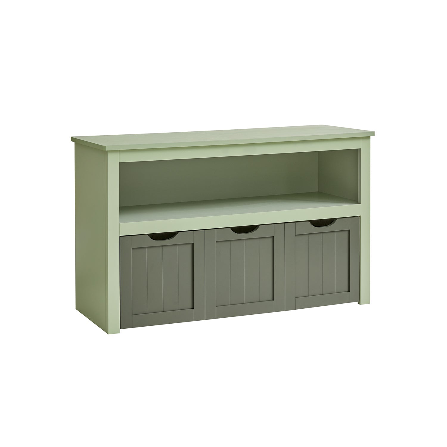 Toy Storage - Wood - Laurel Green - Mobile Unit with 3 Drawers