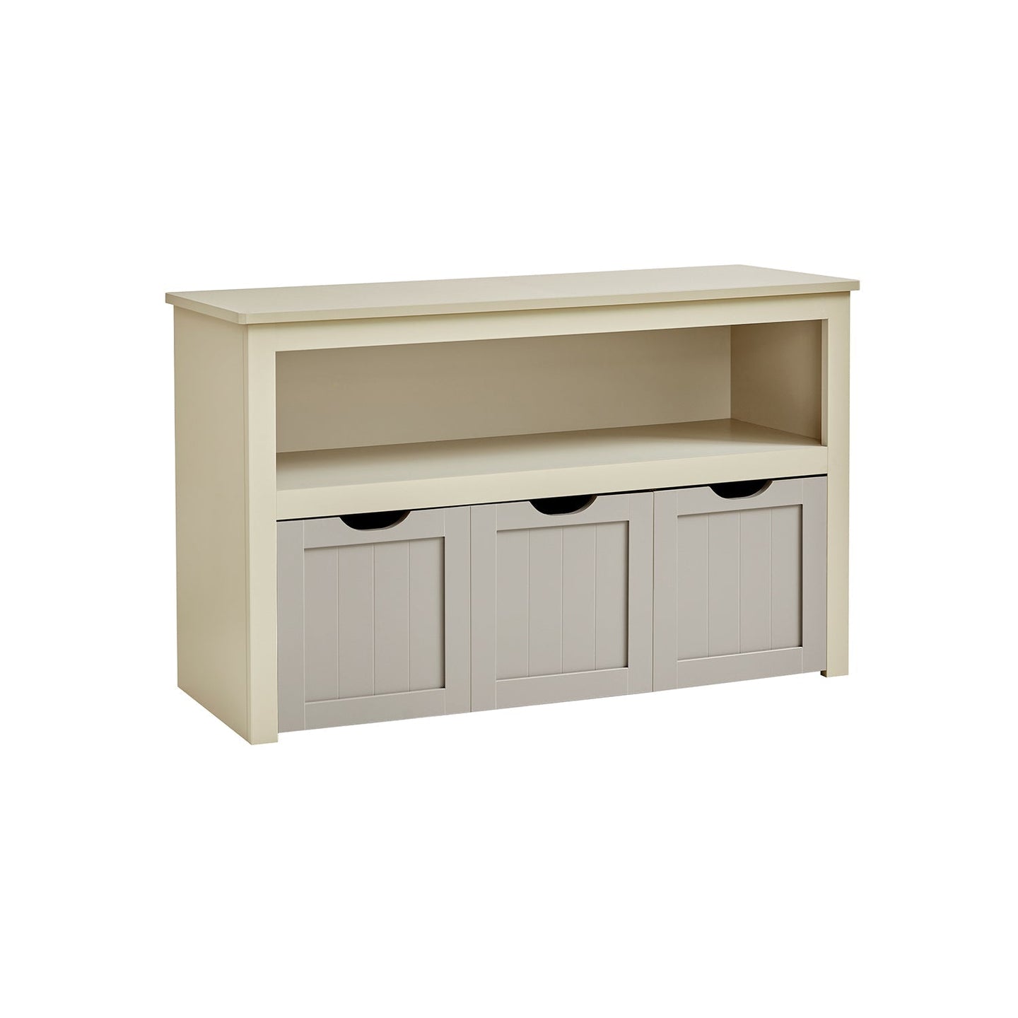 Toy Storage Unit - Engineered Wood - Sand Beige - Mobile Design with 3 Drawers