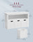 Toy Storage Unit - Mobile with 3 Drawers - Wood - White