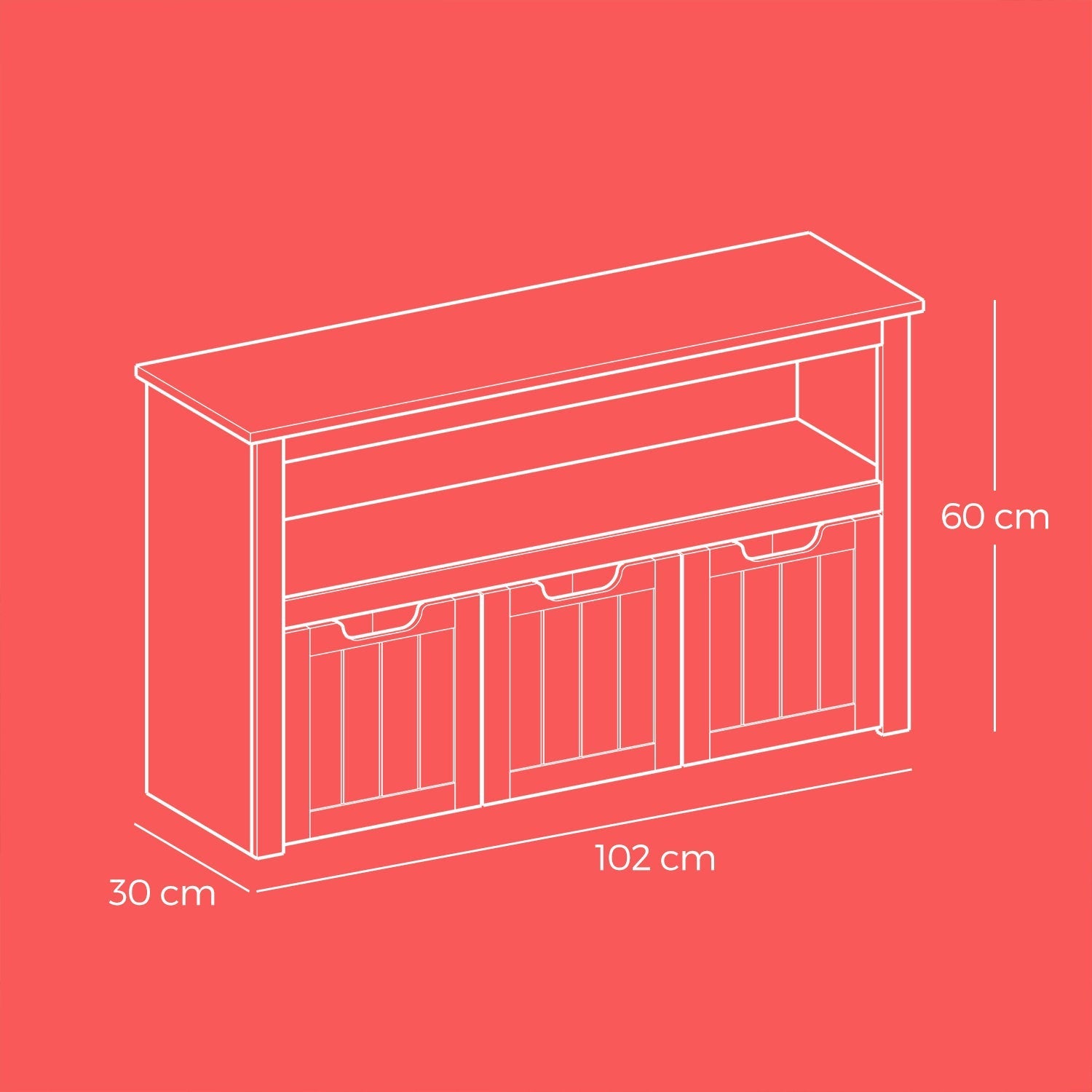Toy Storage Cabinet - Mobile with 3 Drawers - Engineered Wood - Laurel Green