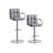 Bar Chair - Synthetic Leather - Light Grey - Height Adjustable