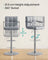 Bar Chair - Synthetic Leather - Light Grey - Height Adjustable