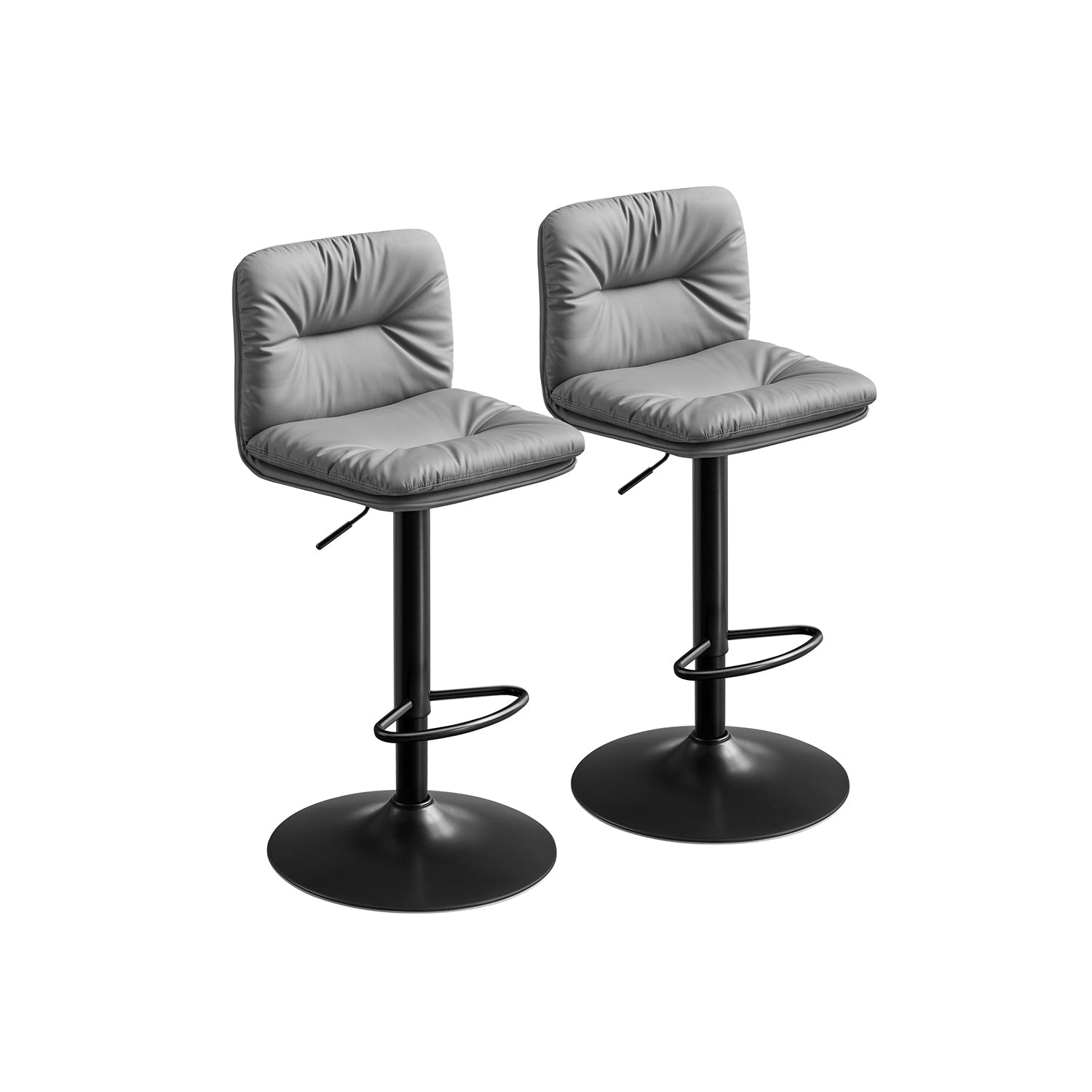 Bar Stools Set of 2 - PU - Adjustable