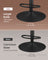 Set of 2 Height Adjustable Bar Stools - Synthetic Leather - Caramel Brown - Swivel Design with Backrests and Footrests