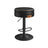 Bar Stool - Synthetic Leather - Ink Black - 360° Swivel and Height Adjustable with Storage