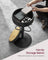 Bar Stool - Synthetic Leather - Ink Black - 360° Swivel and Height Adjustable with Storage