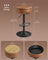 Bar Stool - Synthetic Leather - Caramel Brown - 360° Swivel and Height Adjustable with Storage