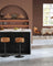 Bar Stool - Synthetic Leather - Caramel Brown - 360° Swivel and Height Adjustable with Storage