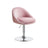 Adjustable Dressing Chair - Steel - Jelly Pink - Swivel Stool with Backrest