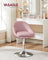 Adjustable Dressing Chair - Steel - Jelly Pink - Swivel Stool with Backrest