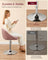 Adjustable Dressing Chair - Steel - Jelly Pink - Swivel Stool with Backrest