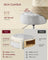 Height Adjustable Stool - PU Upholstery - Cream White - 360° Swivel