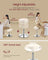 Height Adjustable Makeup Vanity Stool - PU Upholstery - Cream White - 360° Swivel