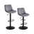 Adjustable Swivel Bar Stools - 2 Chairs - Steel - Backrests