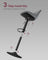 Adjustable Swivel Bar Stools - 2 Chairs - Steel - Backrests