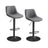 Height Adjustable Swivel Bar Stools - Synthetic Leather - Quilt