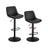 Adjustable Swivel Bar Stools - 2-Piece Set - PU Leather - Backrest
