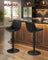 Adjustable Swivel Bar Stools - 2-Piece Set - PU Leather - Backrest