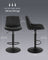 Adjustable Swivel Bar Stools - 2-Piece Set - PU Leather - Backrest