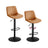 Adjustable Bar Stools Set of 2 - 16.9W - PU Leather - 360° Swivel