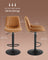 Adjustable Bar Stools Set of 2 - 16.9W - PU Leather - 360° Swivel