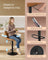 Adjustable Bar Stools Set of 2 - 16.9W - PU Leather - 360° Swivel