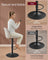 Bar Stools - Set with Backrest - Light Camel - 43 x 48.5 x (93.5-114) cm
