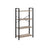 4-Tier Bookshelf - Iron Frame - Greige and Black