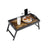 Breakfast Tray Table - Bamboo - Rustic Brown - Folding Legs with Phone and Tablet Groove