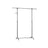 Adjustable Garment Rack - Stainless Steel - Grey - With Wheels and Additional Coat Hooks