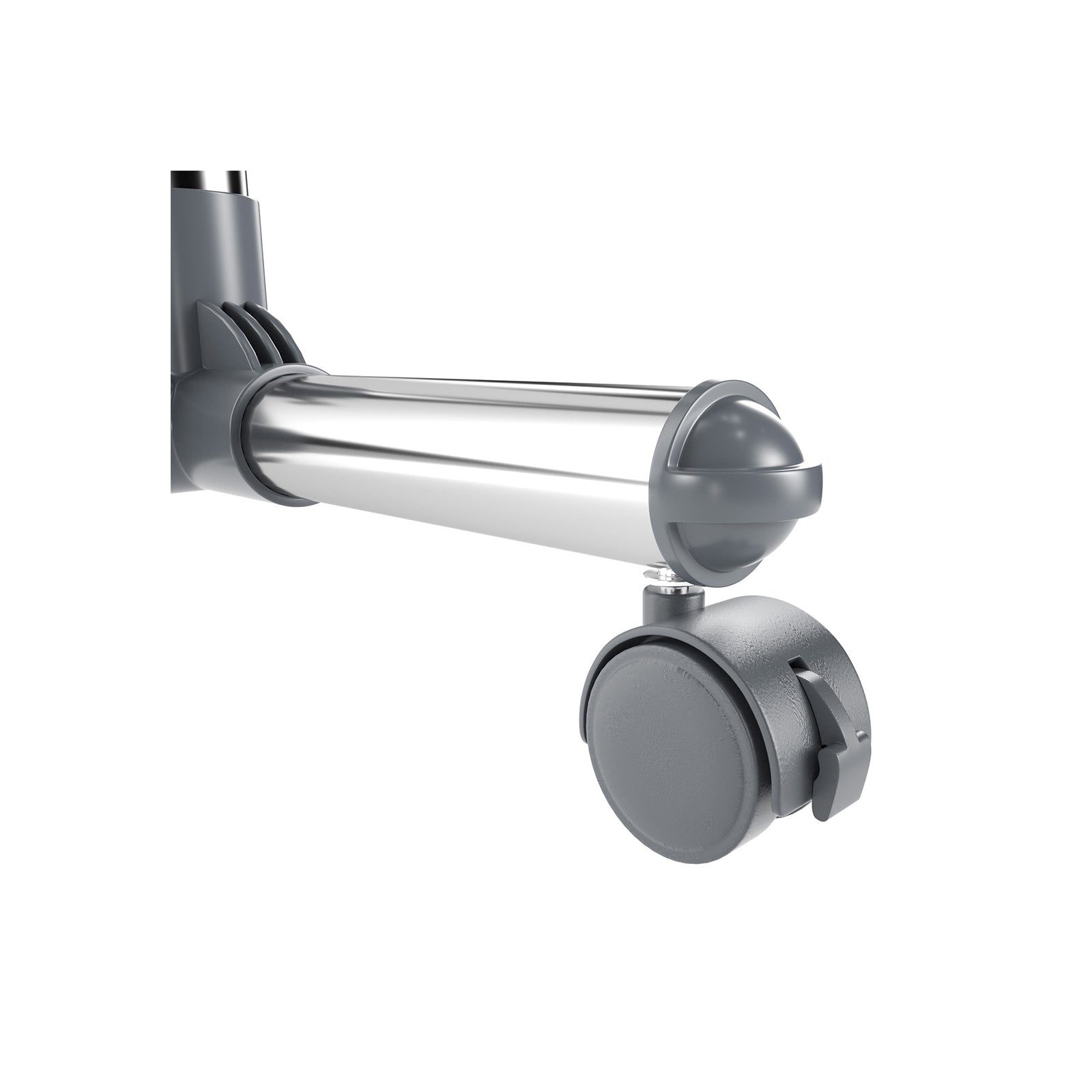 Adjustable Garment Rack - Stainless Steel - Grey - With Wheels and Additional Coat Hooks