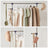 Adjustable Garment Rack - Stainless Steel - Grey - With Wheels and Additional Coat Hook