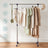 Adjustable Garment Rack - Stainless Steel - Grey - With Wheels and Additional Coat Hook
