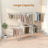 Clothes Drying Rack - Metal - Silver - Foldable with Height-Adjustable Wings